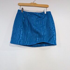 ONLY Tailoring Moire Mini Skirt Royal Blue Size 38 EU Size 6 US